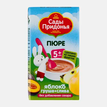 Пюре Сады Придонья Яблоко груша слива 125г