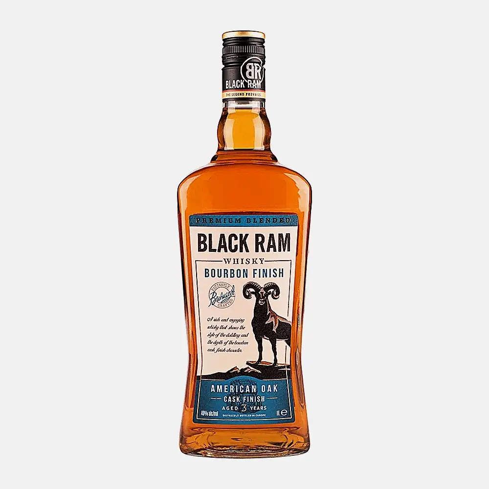 Виски Black Ram Bourbon Finish купажированный 3 года 40% 1л