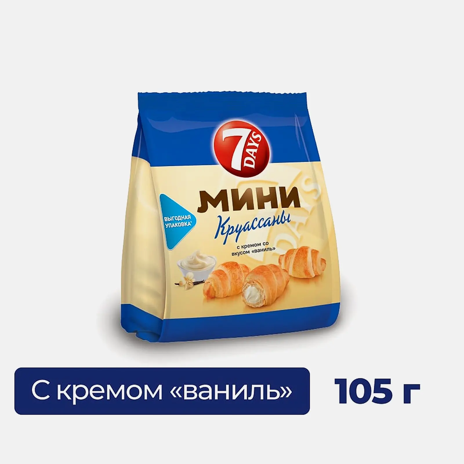 Мини-круассаны с кремом Ваниль 7Days 105г - фото 2 Мини-круассаны с кремом Ваниль 7Days 105г - фото 2