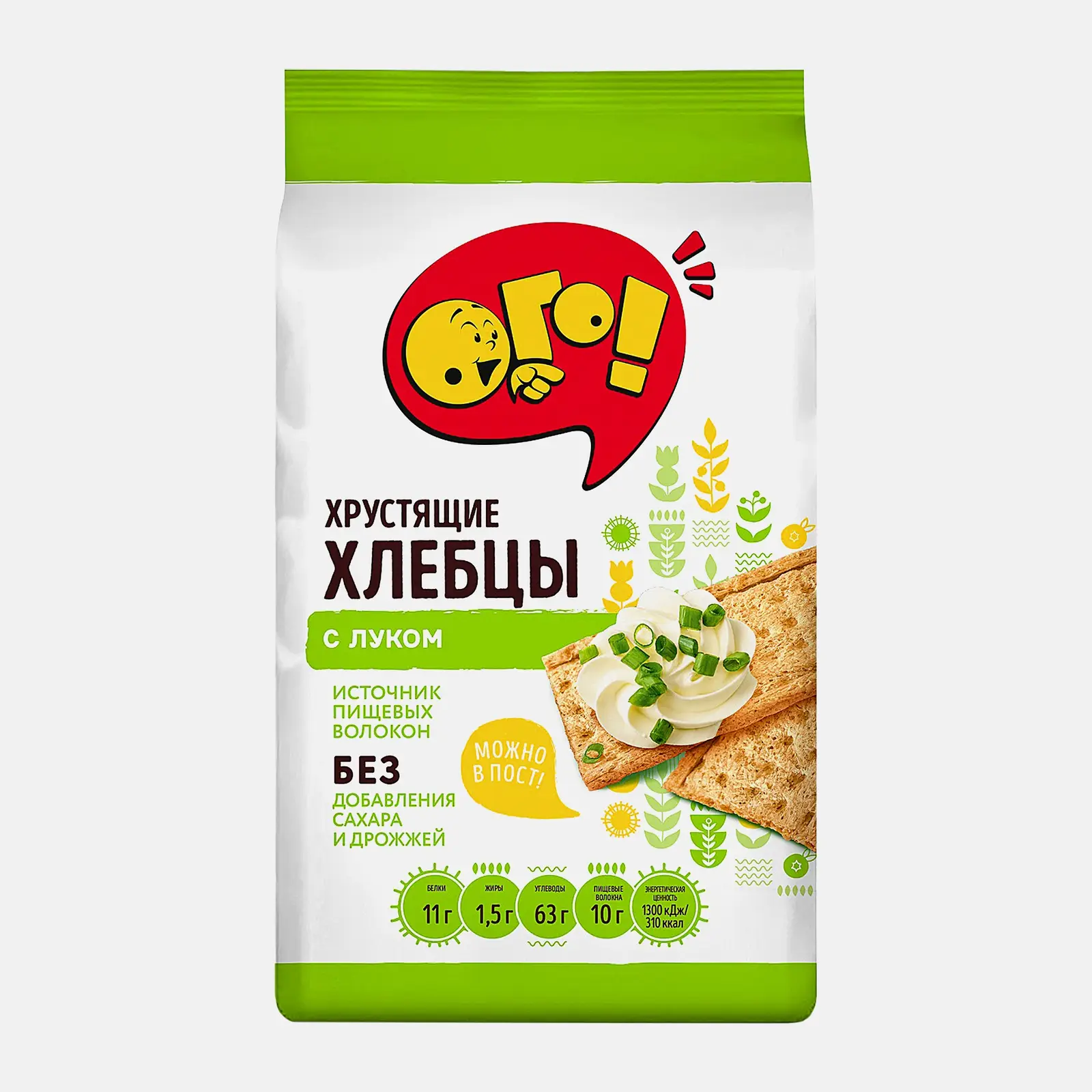 Изображение товара Хлебцы хрустящие с луком Ого! 75г