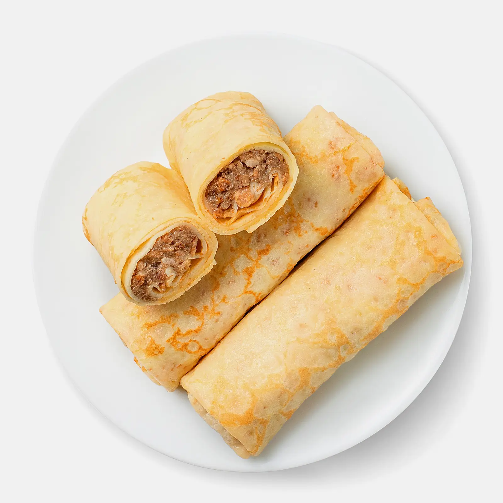 Изображение товара Блинчики с мясом 210г - Вилочка, с начинкой из говядины и свинины