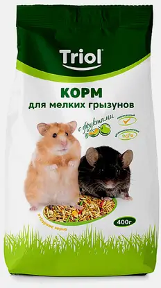 Корм для мелких грызунов с фруктами Triol 400г