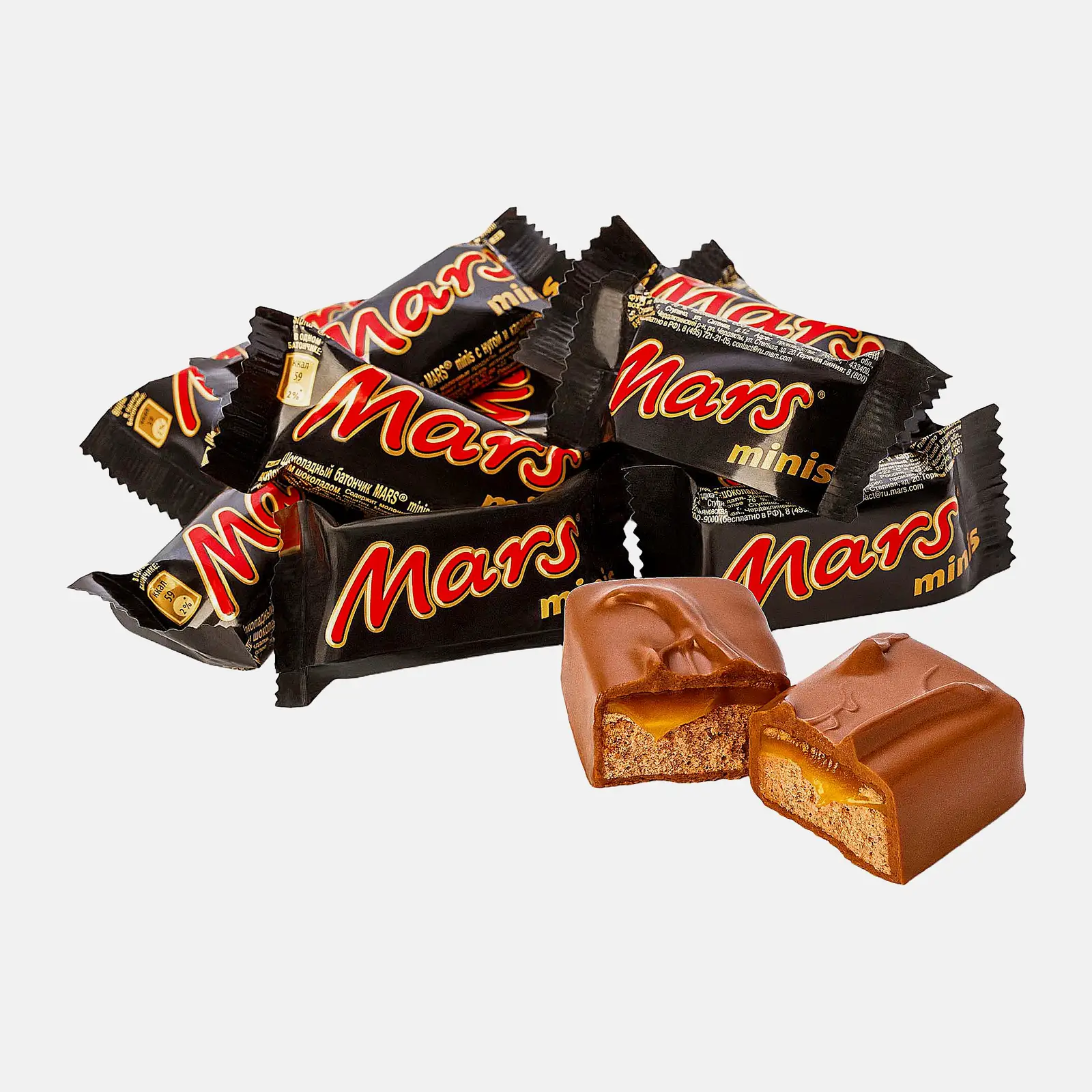 Изображение товара Конфеты шоколадные Mars Minis с нугой и карамелью 250 г