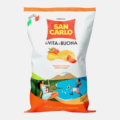 Чипсы со вкусом томата San Carlo 150г