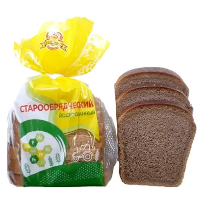 Изображение товара Хлеб Старообрядческий йодированный нарезанный Хлебокомбинат 300г