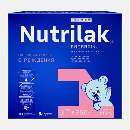 Смесь молочная Nutrilak Premium + 1 с 0 до 6месяцев 1.05кг