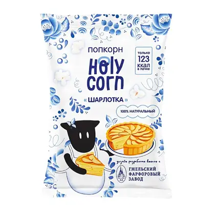Изображение товара Попкорн со вкусом Яблочный пирог Holy Corn 35г Изображение товара Попкорн со вкусом Яблочный пирог Holy Corn 35г