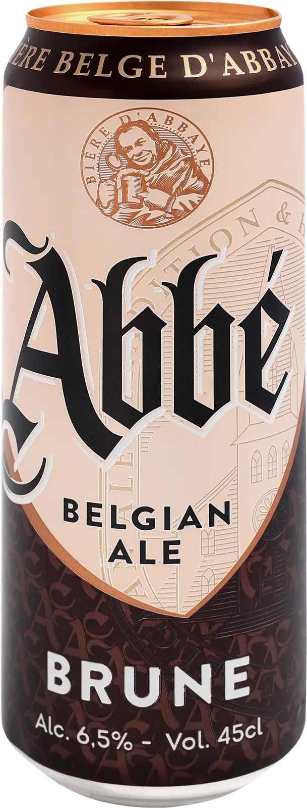 Изображение товара Пиво темное Abbe Brune 0.45л пастеризованное 6.5%