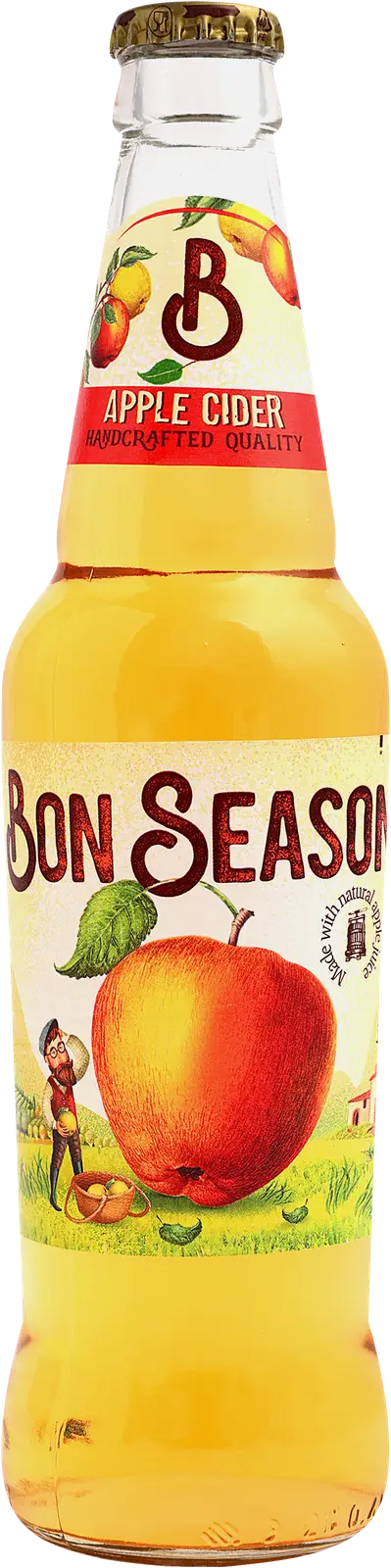 Изображение товара Сладкий яблочный сидр Bon Season 400мл натуральный напиток