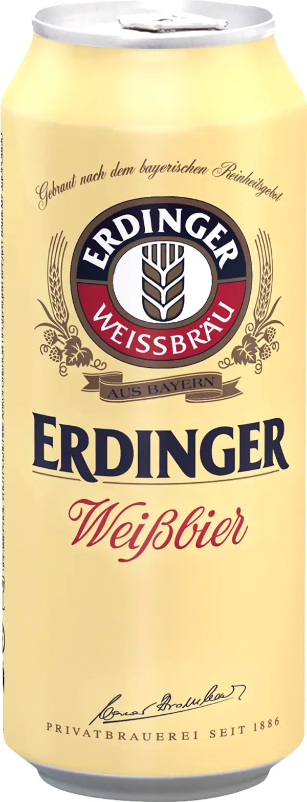 Изображение товара Erdinger Weissbier светлое нефильтрованное непастеризованное 500мл Германия