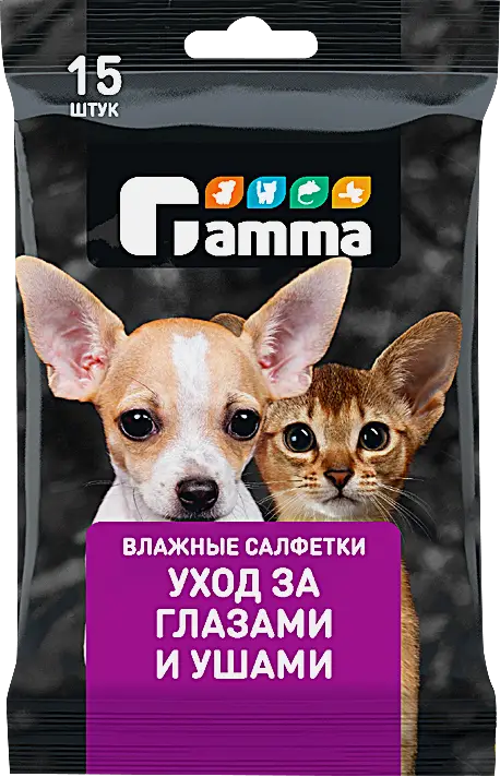 Салфетки влажные для животных Gamma Уход за лапами 15шт в ассортименте - фото 2 Салфетки влажные для животных Gamma Уход за лапами 15шт в ассортименте - фото 2