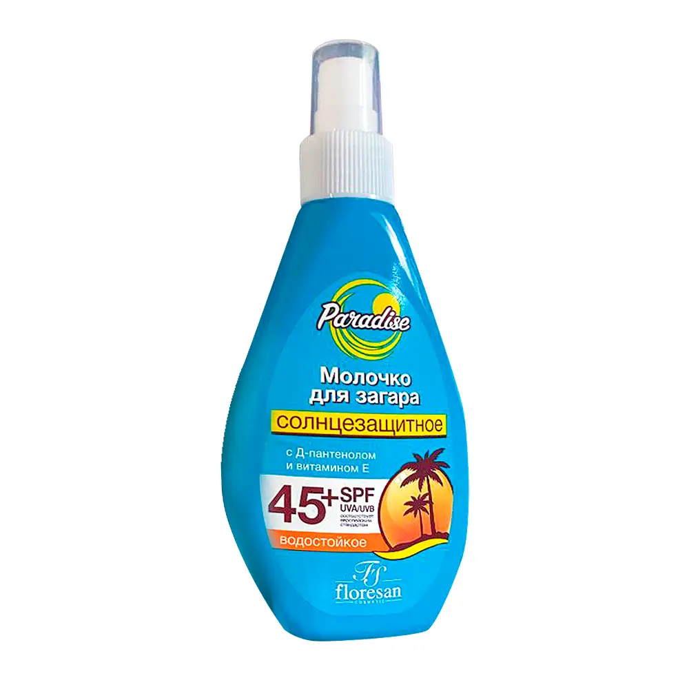 Молочко для загара Floresan Пальмовый рай солнцезащитное SPF45+ 160мл