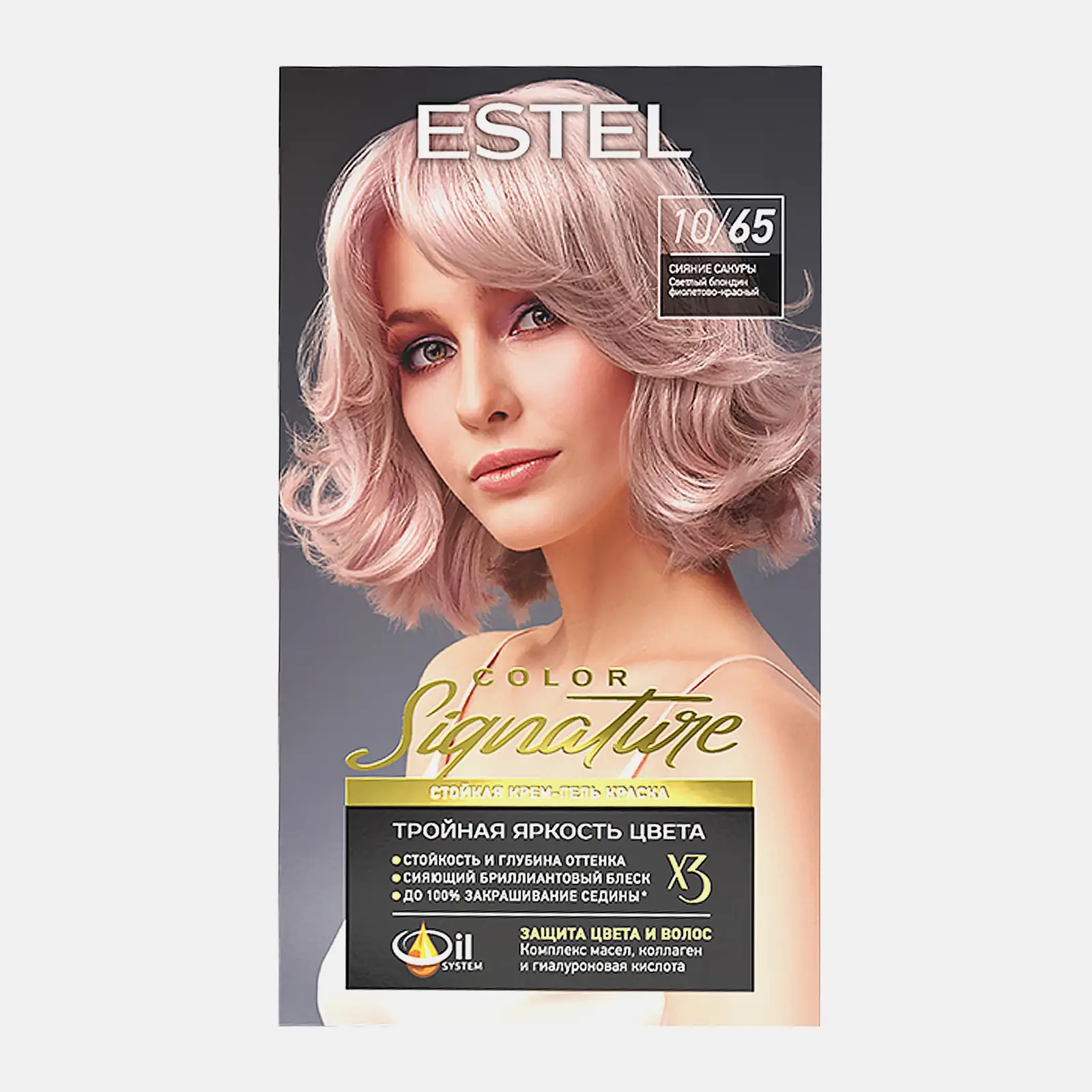 Крем-гель краска для волос Estel Color Signature тон 10/65 Сияние сакуры