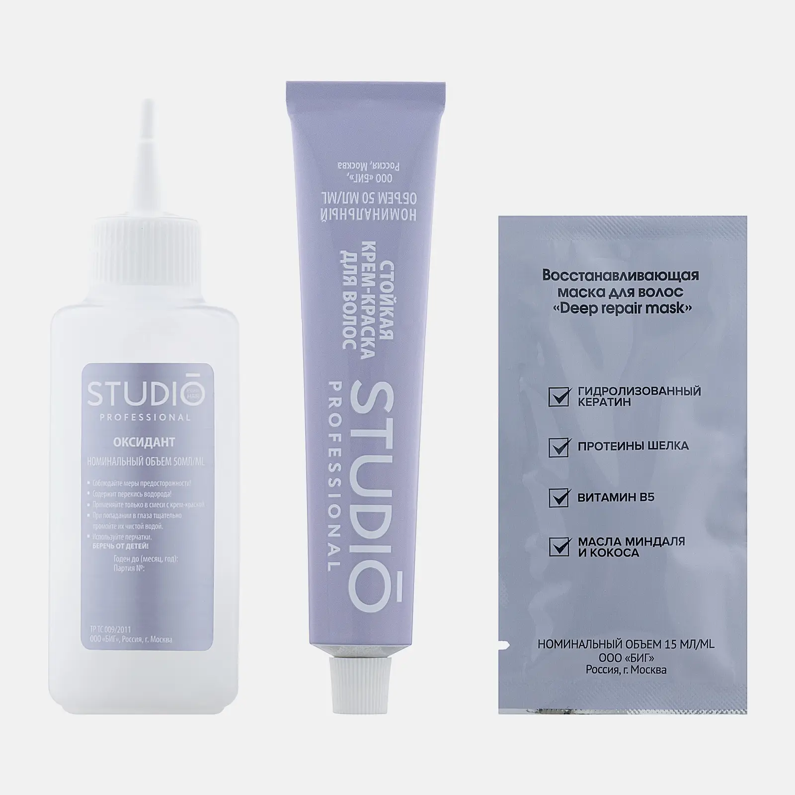 Стойкая крем-краска Studio 90.105 Пепельный блондин 115мл