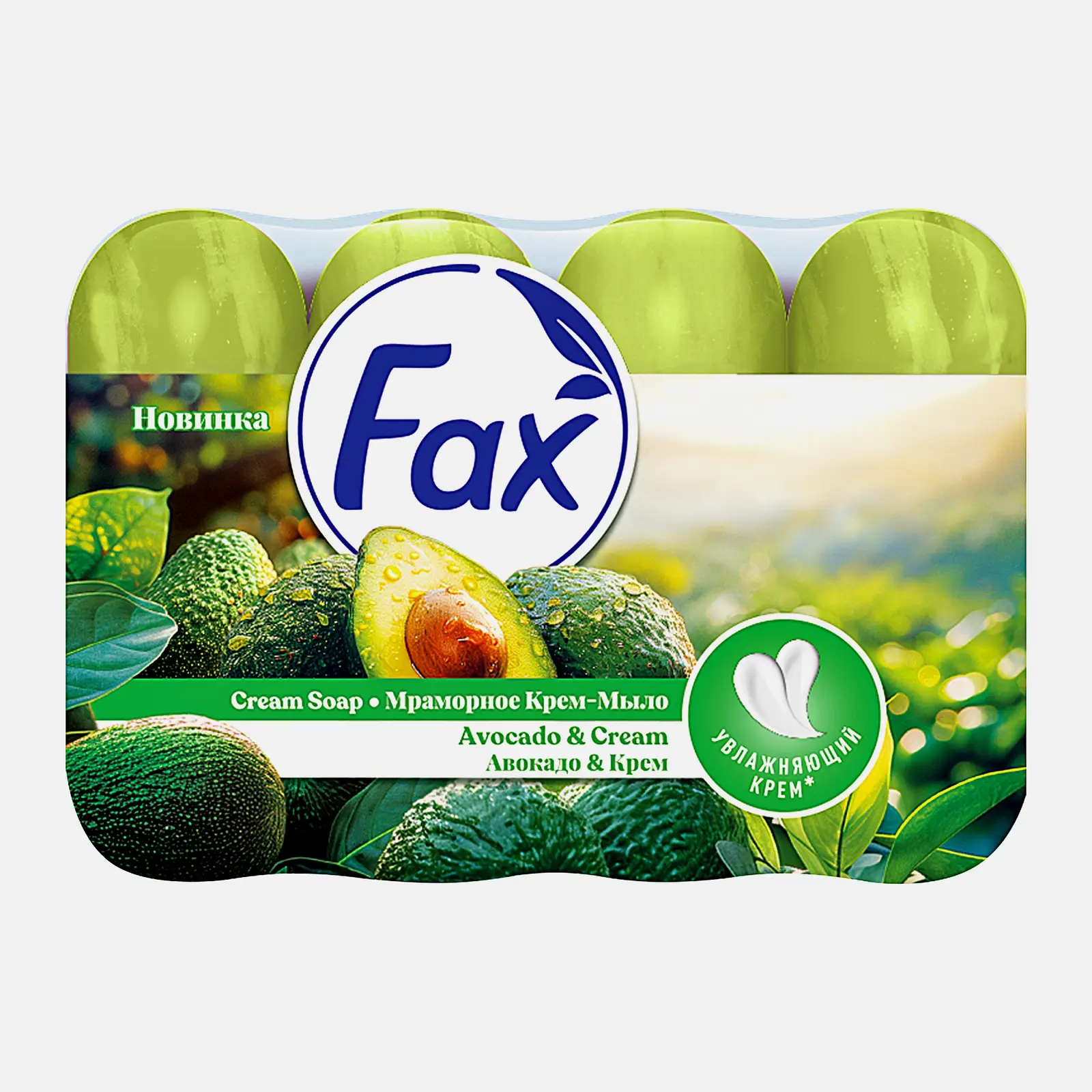 Изображение товара Крем-мыло с экстрактом авокадо и увлажняющим эффектом Fax 70г 4шт