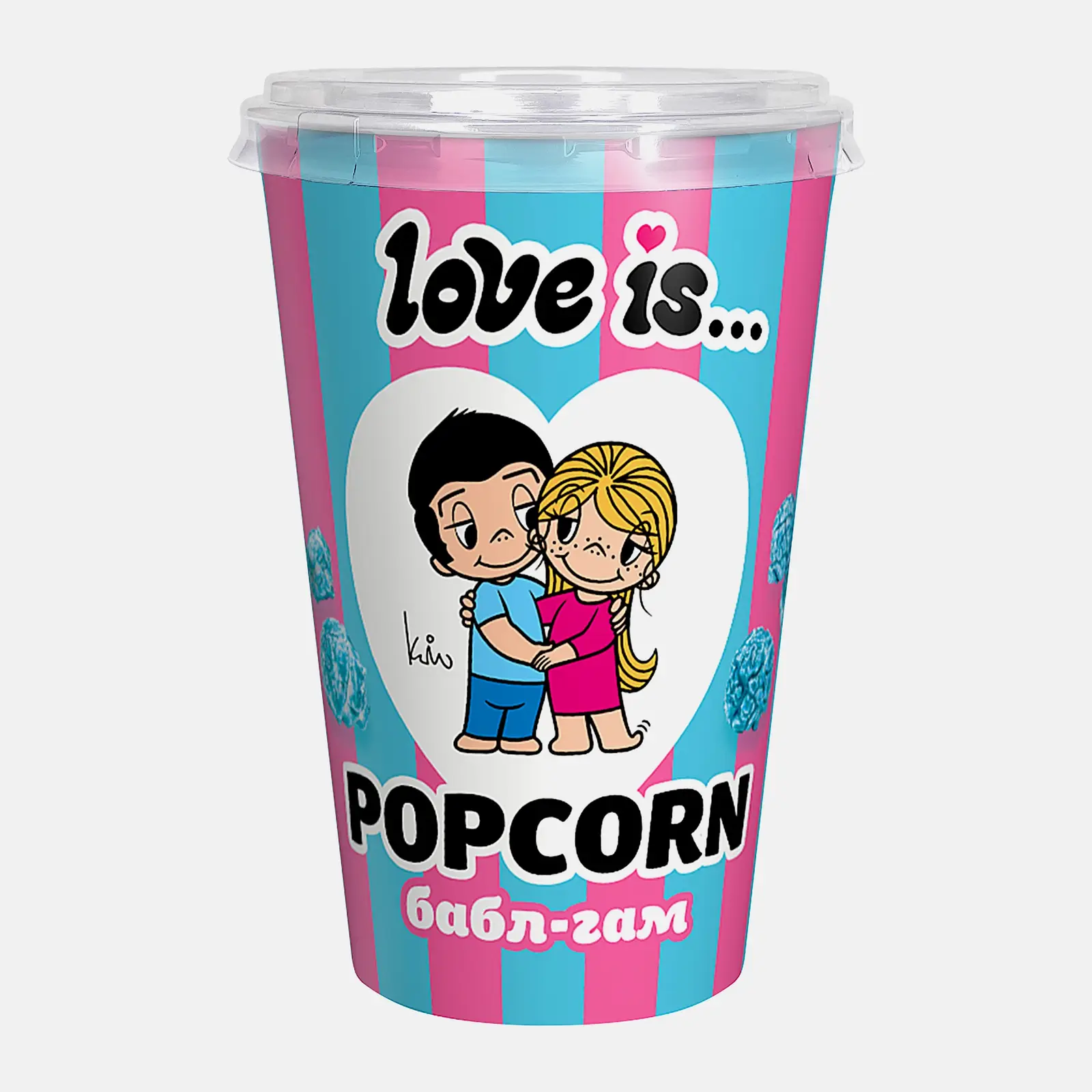 Изображение товара Попкорн Love Is карамельный Бабл-гам 120г вкусный снеки
