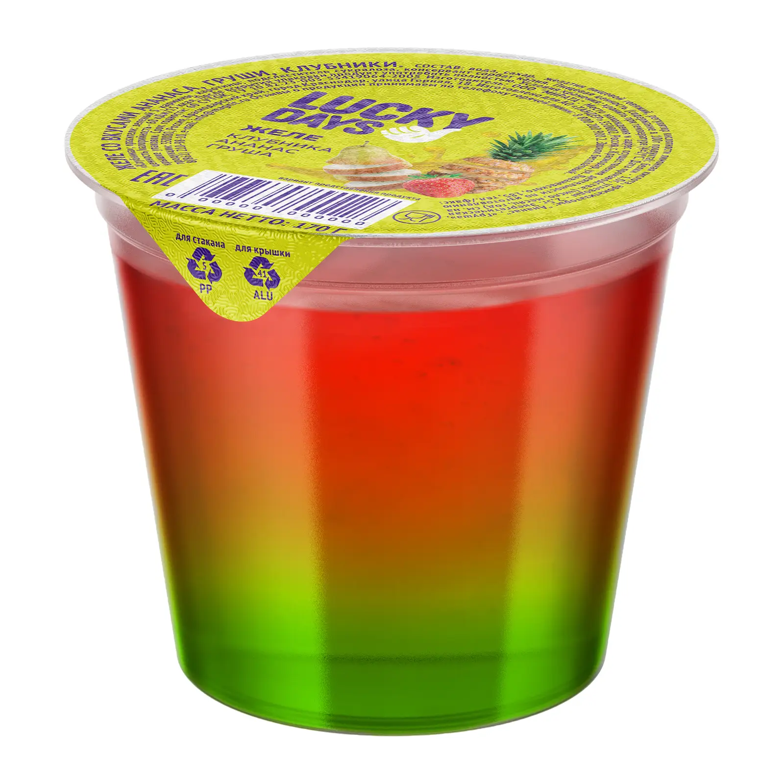 Изображение товара Желе Lucky Days аромат микс 170г освежающий вкус фруктов