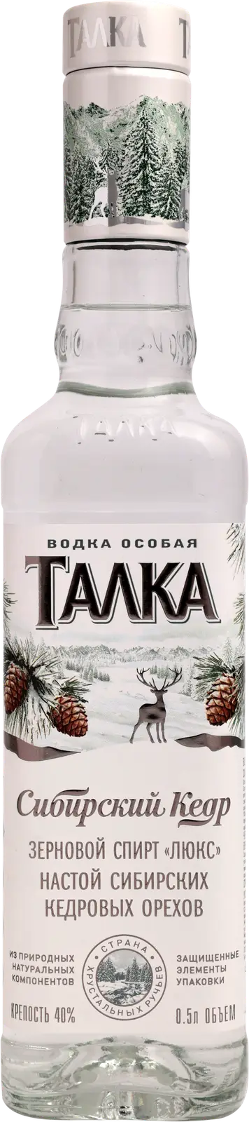Изображение товара Водка Талка Сибирский Кедр особая 40% 500мл натуральный сибирский вкус