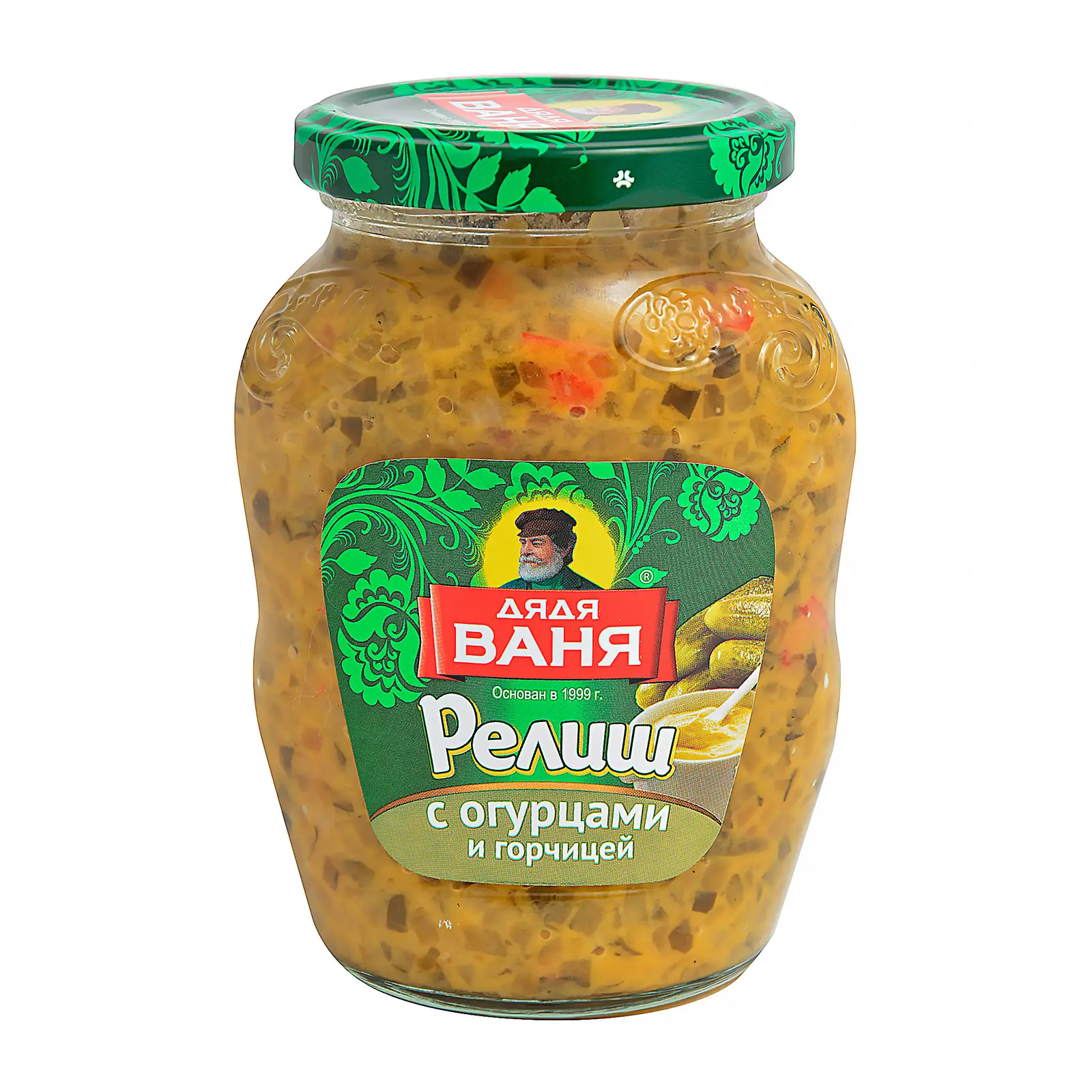 Изображение товара Релиш Дядя Ваня с горчицей 350г - маринад и соус для мясных и овощных блюд