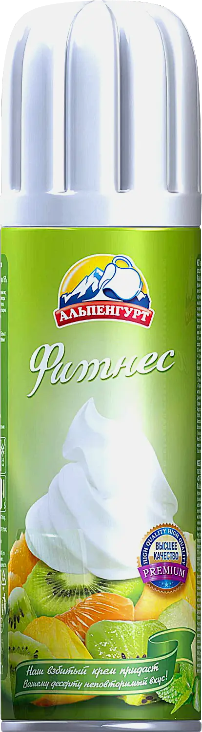 Крем Альпенгурт взбитый Фитнес ультрапастеризованный 24% 250г