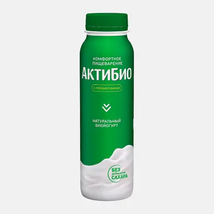 Биойогурт питьевой Актибио натуральный 1.8% 260г