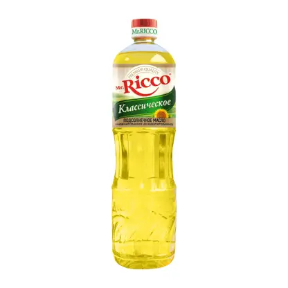 Изображение товара Масло подсолнечное Mr. Ricco 1л рафинированное дезодорированное