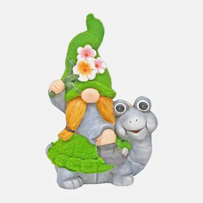Садовая фигурка Гном на черепахе