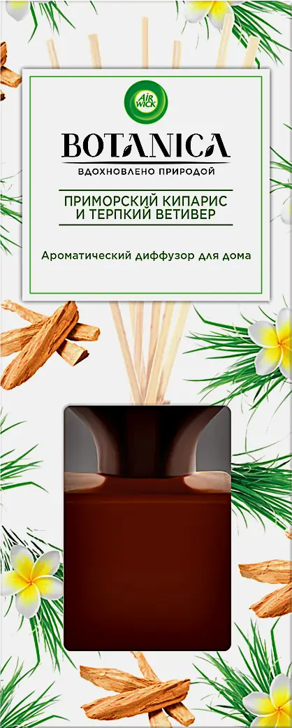 Диффузор ароматический Air Wick Botanica Приморский кипарис и терпкий ветивер/ананас розмарин 80мл в ассортименте