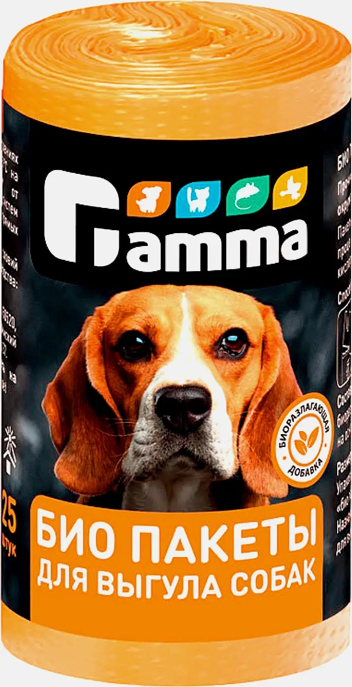 Пакеты для выгула собак Gamma Био 240*360мм 25шт