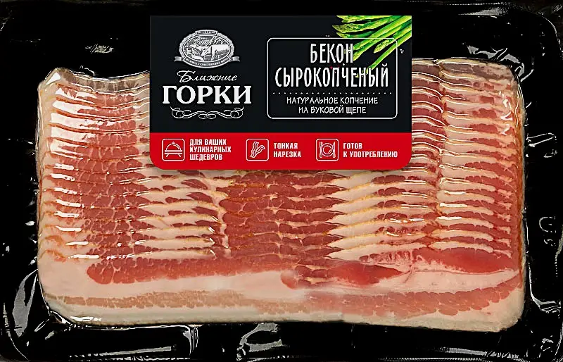 Изображение товара Бекон Ближние горки сырокопченый нарезка 180г