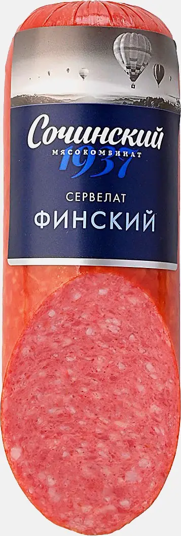 Колбаса Сочинский МК Сервелат Финский варено-копченая 300г Колбаса Сочинский МК Сервелат Финский варено-копченая 300г
