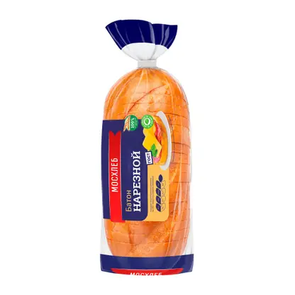 Изображение товара Батон Нарезной нарезанный Мосхлеб 400г