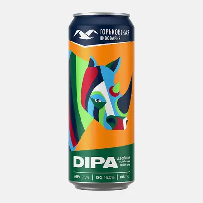 Пиво Горьковская пивоварня Двойной Инд ПэйлЭль светлое нефильтрованное 7.5% 450мл