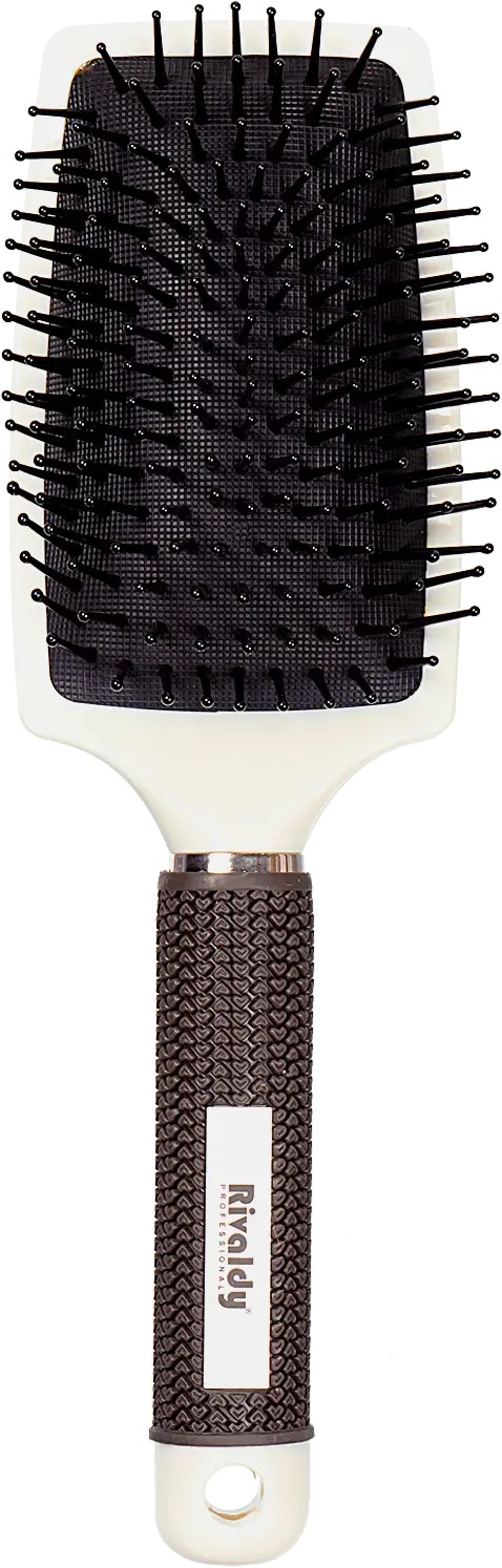 Расческа массажная Магнат прямоугольная белая 5*26*7.5см 142г