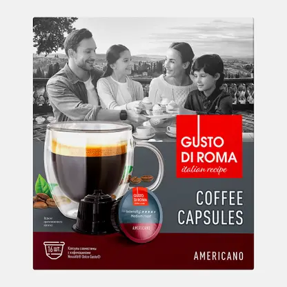 Кофе в капсулах Gusto Di Roma Американо Dolce Gusto 16шт 112г