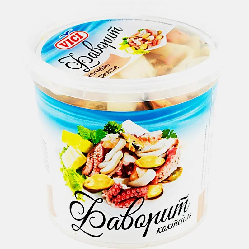 Изображение товара Коктейль из морепродуктов Vici фаворит в масле 360г для салатов и закусок