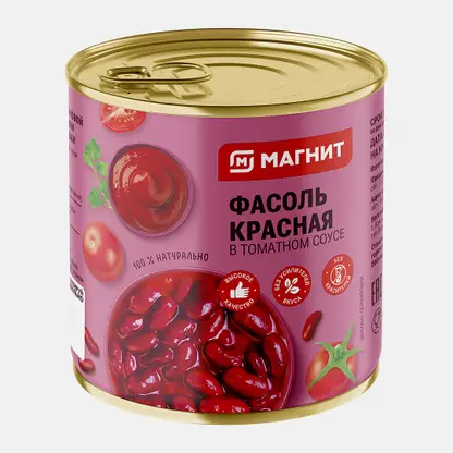 Фасоль Магнит Красная в томатном соусе 400г