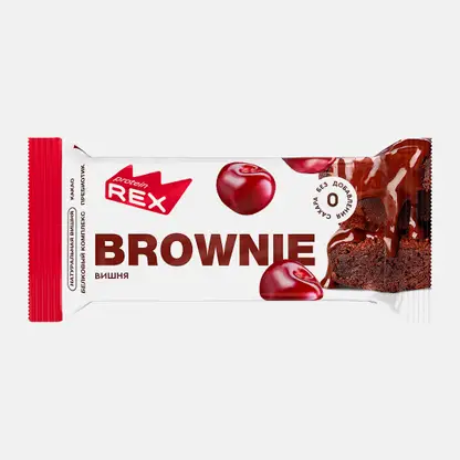 Пирожное Protein Rex брауни вишневое протеиновое 50г
