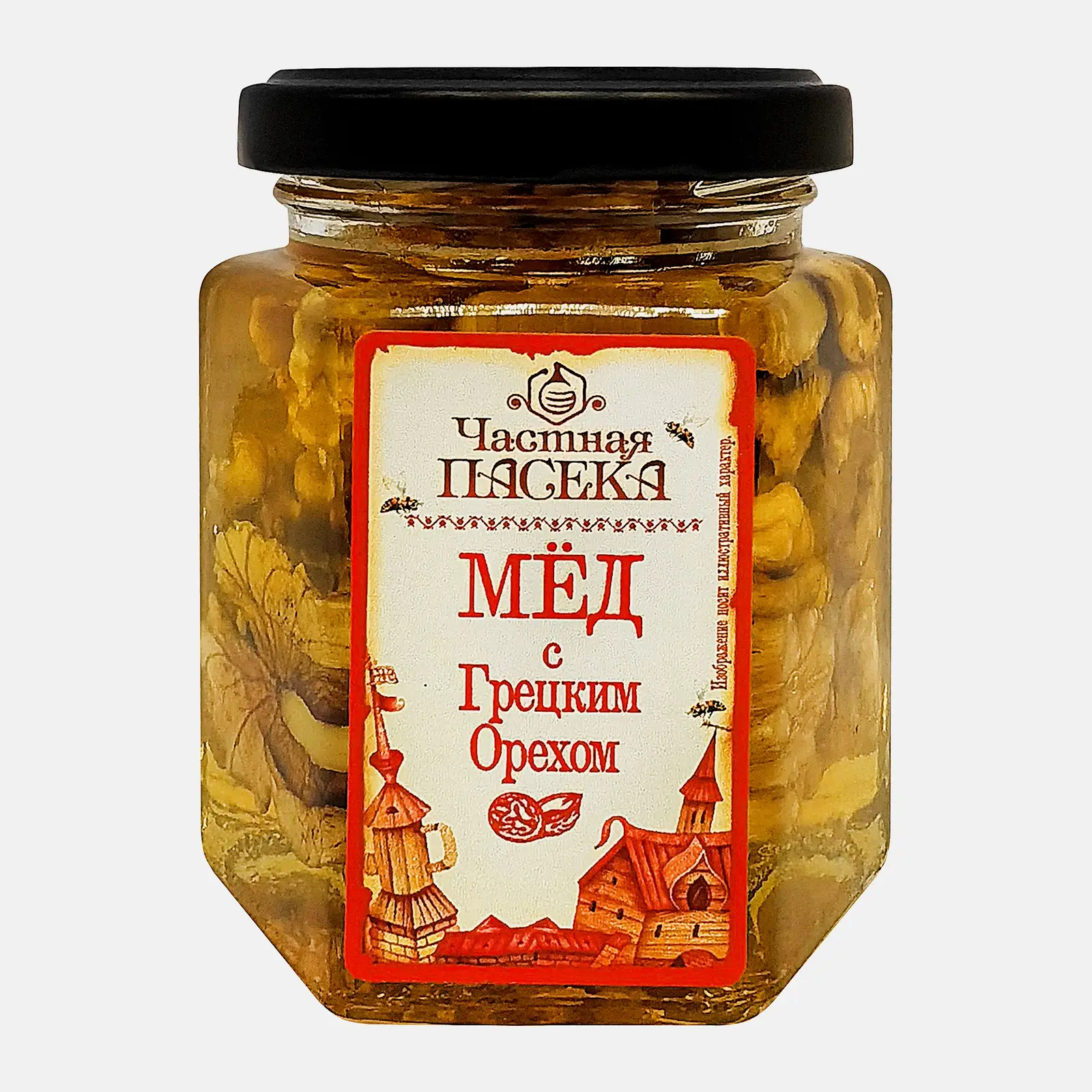 Мед с грецким орехом Частная пасека 225г