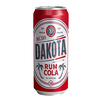 Изображение товара Пивной напиток со вкусом рома и колы Dakota 7% 430мл