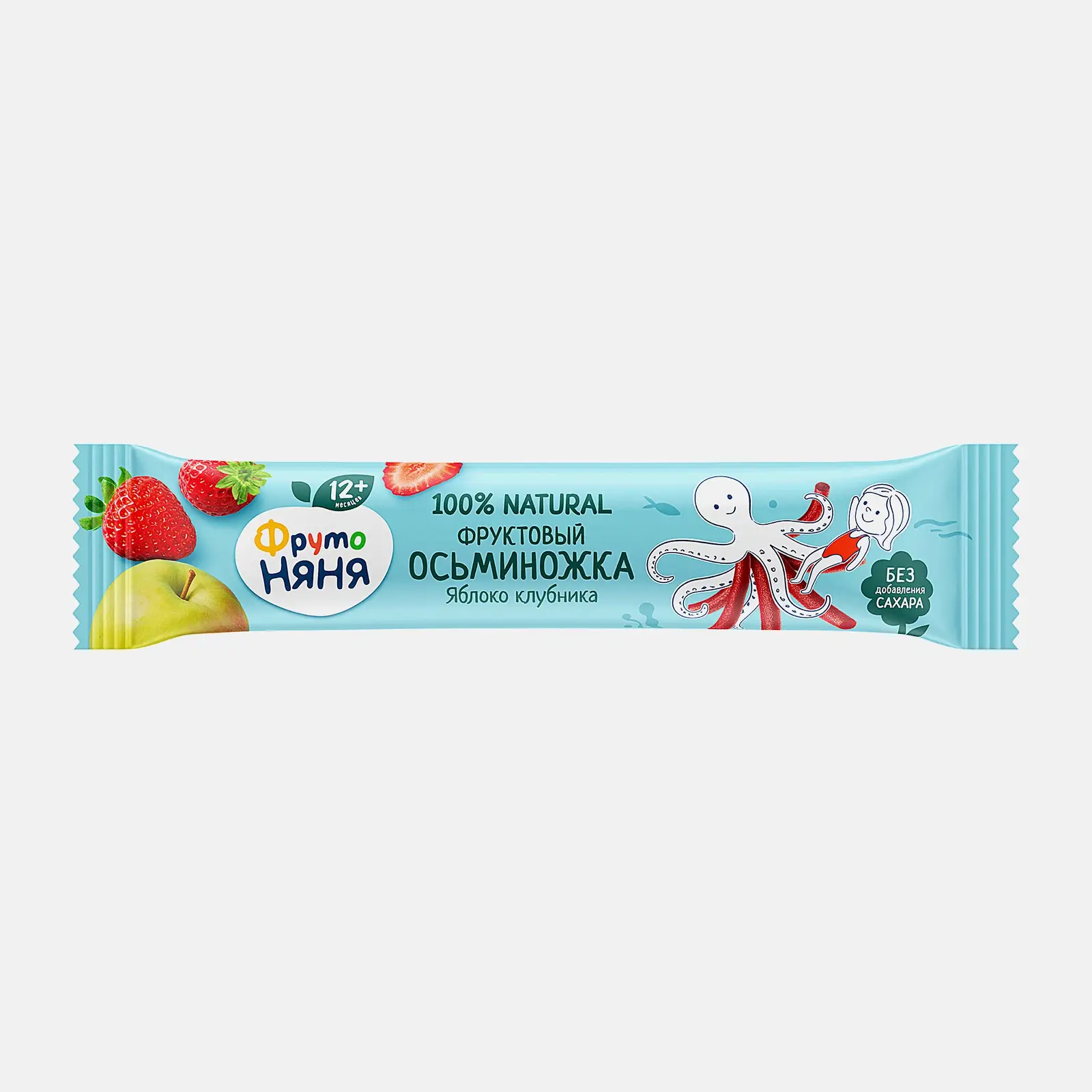 Десерт ФрутоНяня фруктовые кусочки из Яблок и Клубники 16г Десерт ФрутоНяня фруктовые кусочки из Яблок и Клубники 16г