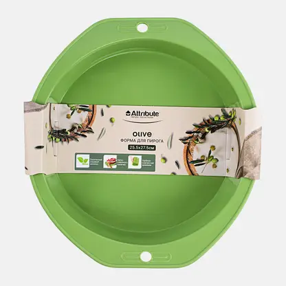 Форма для выпечки Атрибут круглая силиконовая Olive 25.5*27.5см
