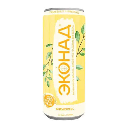 Изображение товара Лимонад Антистресс среднегазированный Эконад 330мл