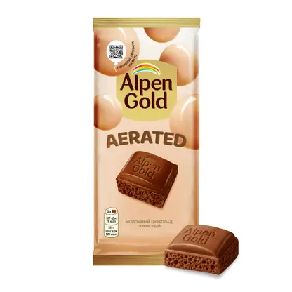 Изображение товара Шоколад Aerated молочный пористый Alpen Gold 75/80г