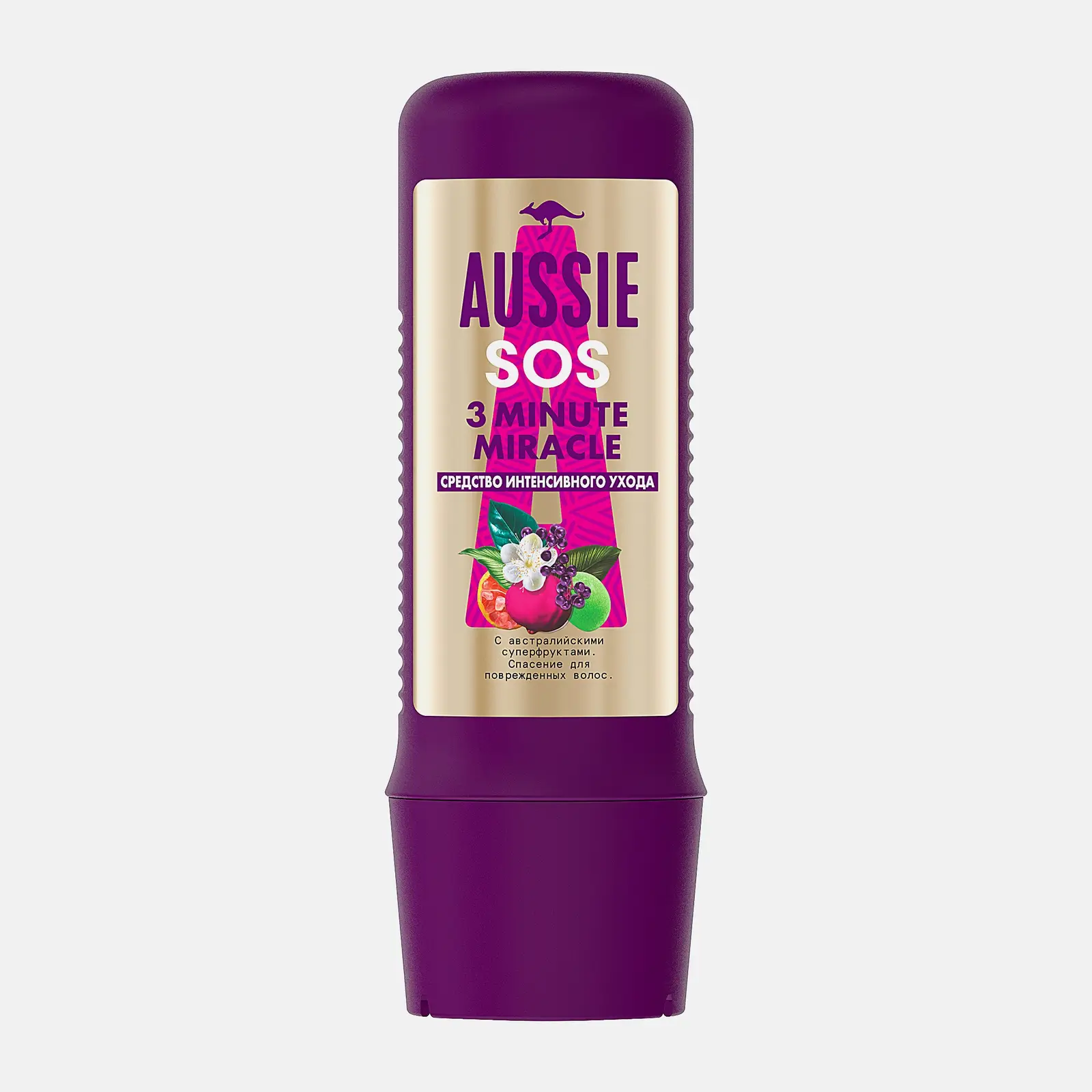 Изображение товара Средство для волос Aussie Sos 3 Minute Miracle Интенсивный уход 225мл Изображение товара Средство для волос Aussie Sos 3 Minute Miracle Интенсивный уход 225мл