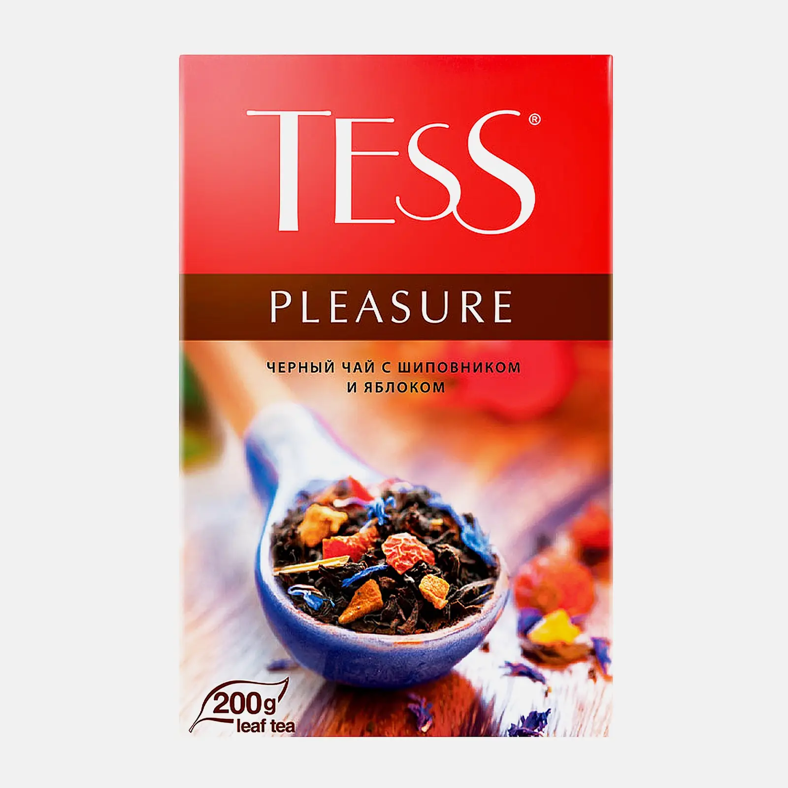 Изображение товара Чай черный Tess Pleasure с шиповником и яблоком 200г