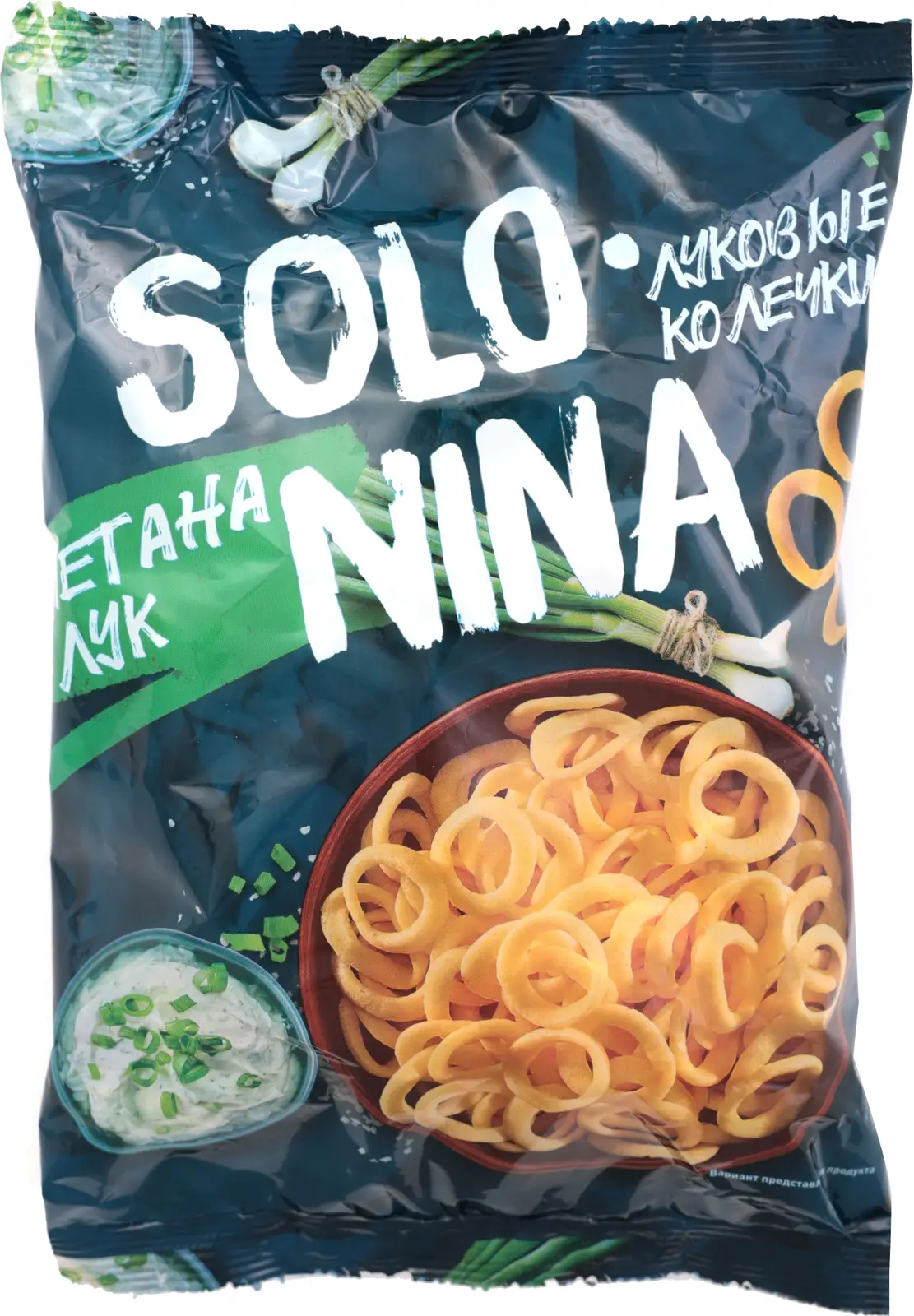 Луковые кольца Solo Nina со вкусом сметана и лук 90г - Магнит-Продукты