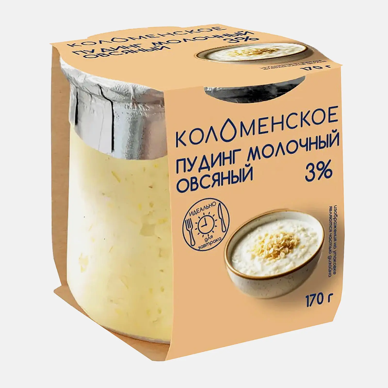 Пудинг молочный овсяный Коломенское 3% 170г