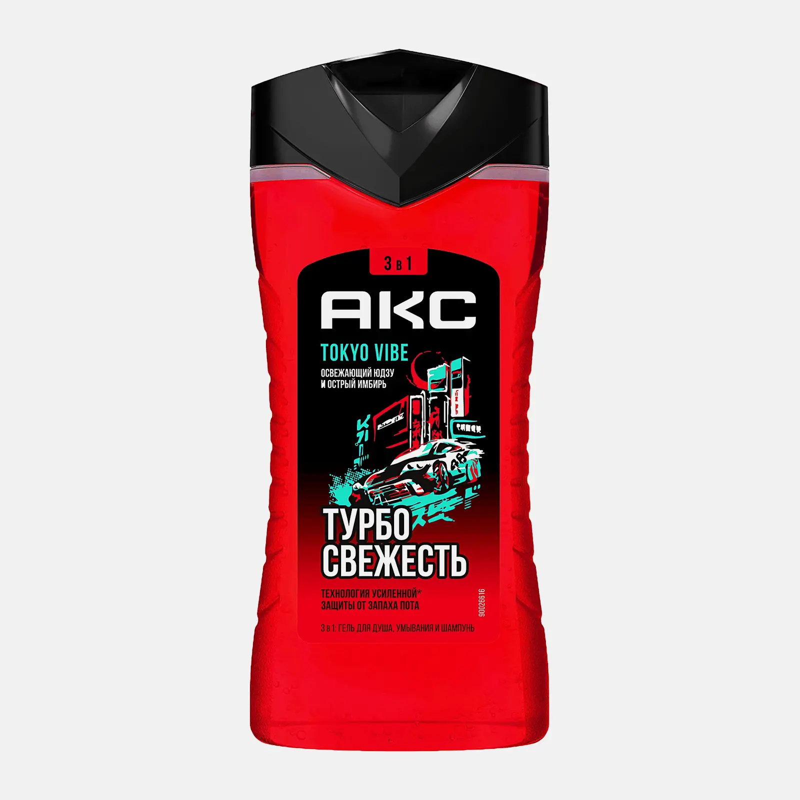 Гель для душа 3в1 Турбо свежесть Tokyo Vibe Axe 250мл