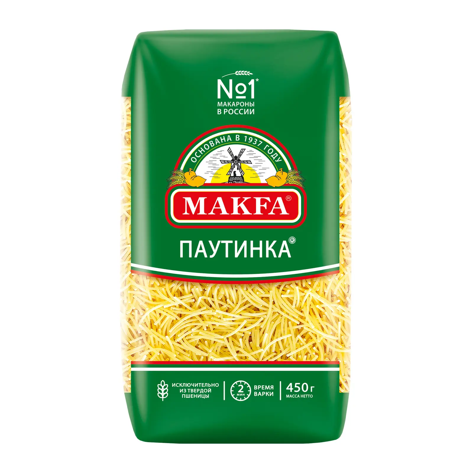 Изображение товара Макароны Makfa Паутинка 450г